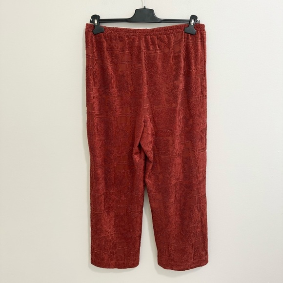 John Mark Dark Spice Textured Wide Leg Pants - Picture 5 of 5